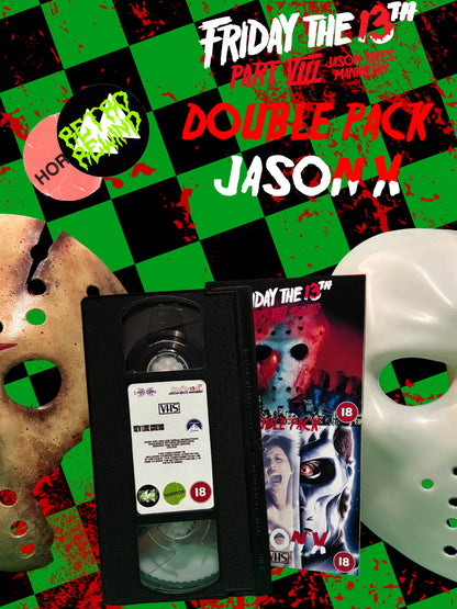 Friday The 13th: Jason Takes Manhattan + Jason X - VHS Double Feature