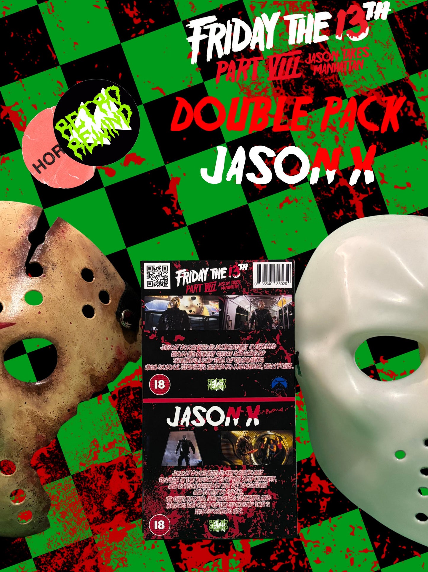 Friday The 13th: Jason Takes Manhattan + Jason X - VHS Double Feature